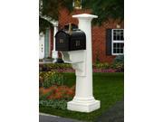 Statesville Mailbox Post in White Finish