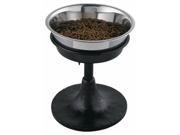 Adjustable Stand For Dog Food Bowl In Iron w 5 QT Stainless Bowl