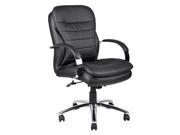 Mid Back Caressoft Plus Executive Chair w Knee Tilt in Chrome Base
