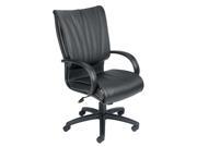 High Back Black Leather Plus w Knee Tilt Chair