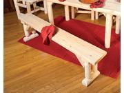 Cedar Dining Table Bench in Log Style Seats Three