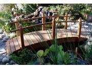 10 ft. Single Rail Redwood Garden Bridge 10 ft. Sealed Single Rail