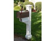 Charleston Plus Mailbox Post in White Finish