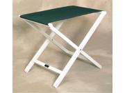 Monterey Large Forest Green Folding Footstool w White Frame
