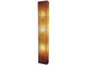 Modern Large Rectangular Wall Lamp w Woven Grid Shade