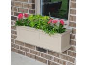 Fairfield 3 Ft Double Wall Window Planter Box in Clay Finish
