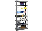 87 in. High 8 Tier DuraTech Pass Through Shelf in Gray Finish 48 in. W x 12 in. D x 87 in. H