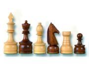 Staunton Champ Chess Set in Wood w Natural Walnut Finishes