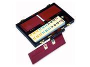Fashion Rummy Cam Game Set in Brown Finish Carry Case
