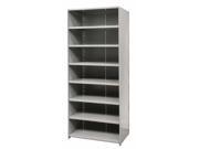 87 in. High 8 Tier Medium Duty Closed Shelving in Gray Finish 48 in. W x 18 in. D x 87 in. H