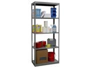 87 in. High 5 Tier DuraTech Pass Through Shelf in Gray Finish 48 in. W x 18 in. D x 87 in. H