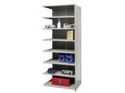 87 in. High 8 Tier Extra Heavy Duty Closed Utility Shelf Adder 48 in. W x 12 in. D x 87 in. H