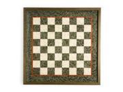 The Sophisticated Inlaid Checkers Chess Board in Green White