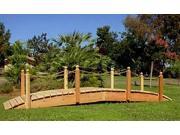 14 ft. Span Garden Bridge w Rope Rail 14 ft. Rope Rails with Lights