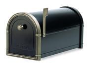 Coronado Mailbox w Antique Bronze Accent Black