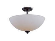 Chelsey Dark Bronze 3 Light Semi Flush Mount