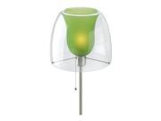 Helmut Double Glass Table Lamp w Light Green Inner Glass Shade