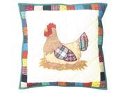 Rooster Hen Toss Pillow