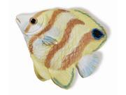 Caribe Fish Knob 57 mm. OL in Yellow Orange Speckles Set of 10