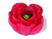Flowers Flower Knob 50 mm. Dia. in Red Yellow Poppy Set of 10