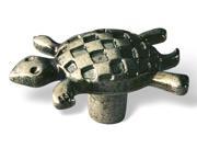 Big Bang Turtle Knob 48 mm. OL Set of 10 Antique Pewter