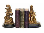 Tuscan Scroll Bookend in Gold Black Finish