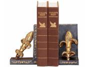 French Fleur Bookend in Gold Blue Finish