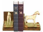 Childs Pony on Top of a Cart Bookend