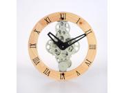 12 Wooden Moving Gear Wall Clock w Wooden Dial Ring