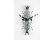 Large Moving Gear Wall Clock with Glass Cover