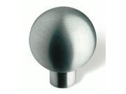 Stainless Steel Knob 24 mm. OL in Fine Brushed Stainless Steel Set of 10