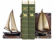 Sailboat Bookends w Rope Look Edges
