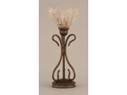 Swan 1 Light Table Lamp w 7 in. Italian Ice Glass Shade