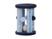 4 Column Cat Toy w Sisal Ball in Blue