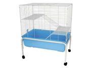 YML 3 Levels Indoor Animal Cage Cat Ferret with Stand In Blue SA3220F3_STD