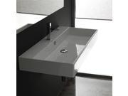 Unlimited 90 Wall mount or Countertop Bathroom Sink With Faucet Hole