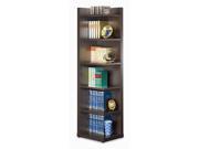 Corner Bookcase in Cappuccino Finish