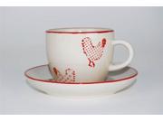 Barnyard Style Coffe Cup With Saucer Set of 12