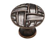 Cabinet Knob 1 1 8 Diameter Thick Weave Venetian Bronze Finish Set of 10