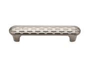 Drawer Pull 3 Center to Center Modern Weave Muted Nickel Finish Set of 10