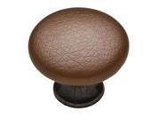 Cabinet Knob 1 1 8 Diameter Covered Oil Rubbed Bronze Brown Finish Set of 10