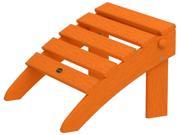 Classic Folding Ottoman in Tangerine