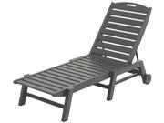 Eco friendly Stackable Chaise in Slate Grey