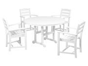 5 Pc Eco friendly Dining Set in White