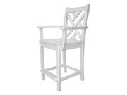 Chippendale Counter Arm Chair in White