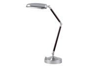 Lite Source Desk Table Lamp Polished Silver Cherry Wood LS 21922