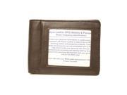 Leather RFID Blocking Double ID Flat Fold Wallet Coco