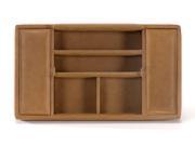 Mens Valet Tray with Suede Lined Compartments