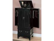 Jewelry Armoire in Black Finish