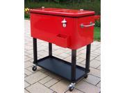Oakland Living Corporation 90010 RD Steel 80qt Patio Cooler with Cart